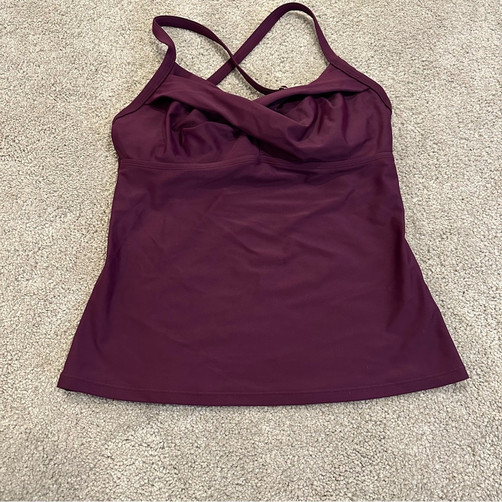 Athleta Purple Strappy Tankini Top 34 B/C